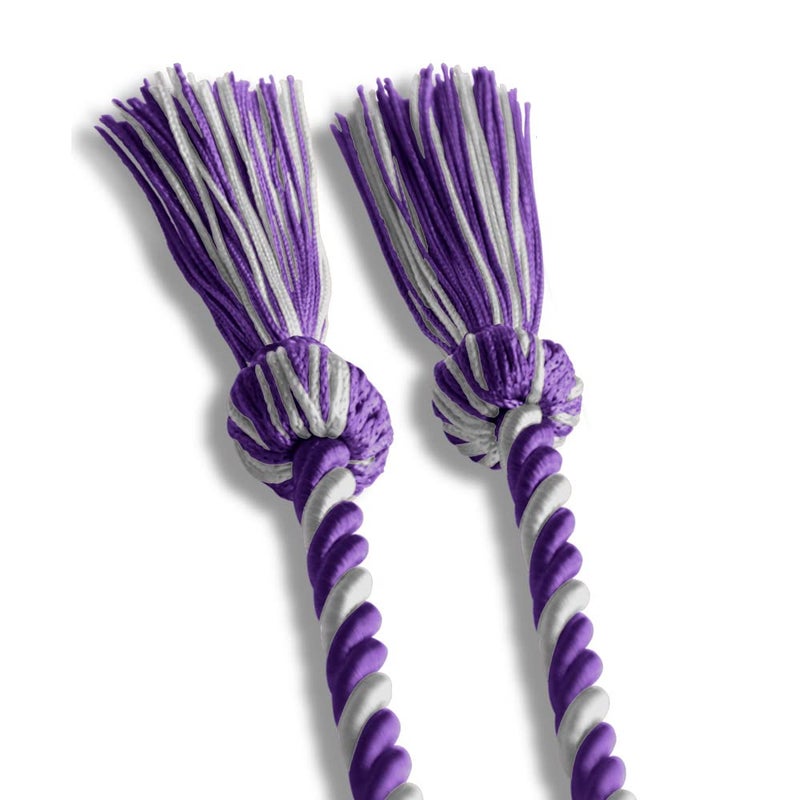 Endea Graduation Single Honor Cord Two-Color (Purple/Silver) - Image 3